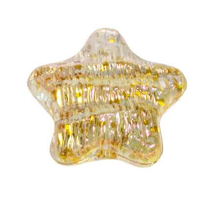 Glitter Wrinkle Star Acrylic Beads 19mm Colorful Mixed 20pcs 10