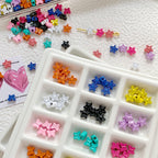 Star Butterfly Metal Beads 5mm Candy Colored Baked Painted 20pcs
