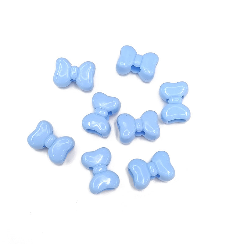 Painted Bow Acrylic Beads 15mm Macaron Cute Four-Hole 200pcs 8