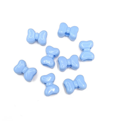 Painted Bow Acrylic Beads 15mm Macaron Cute Four-Hole 200pcs 8