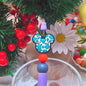 Silicone Focal Beads Mickey Head Multi-Color Spotted Pattern 20pcs 9
