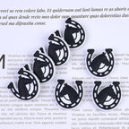 Silicone Focal Beads Horse Horseshoe Shape Black and Brown 20pcs 3