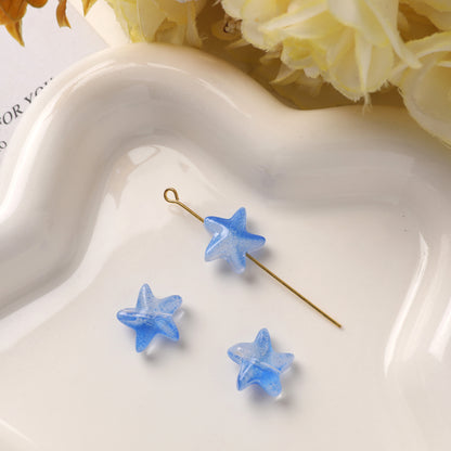 Lampwork Glass Beads Irregular Starfish 15mm Translucent Colors 20pcs 9