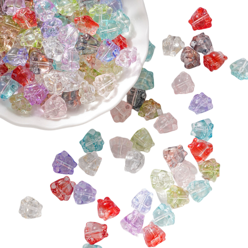 Clear Cartoon Cinnamorol Glass Beads 15mm Mixed Colors 50pcs 5