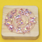 Transparent Plating Corgi Acrylic Beads 18mm Iridescent 20pcs 6