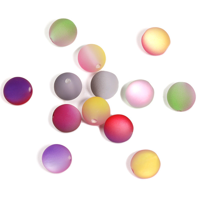 Frosted Gradient Resin Beads 10-20mm Two Tone Mixed Colors 50pcs 9
