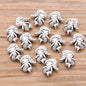 Fish Metal Beads Silver Tone Zinc Alloy Marine Creature Series 100pcs 3