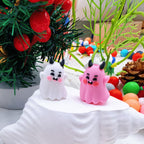 Silicone 3D Focal Beads Ghost Expression Blushing Cheeks Horns 20pcs