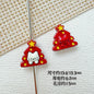 Christmas Tree and Birdcage Metal Beads 13-16mm Baking Painted 10pcs 11