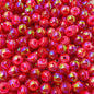 UV Plating Colorful Lollipop Striped Resin Beads 16mm 10pcs 23