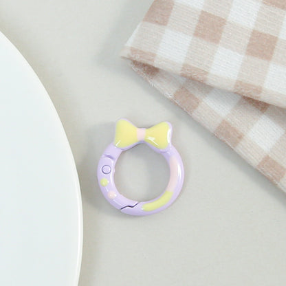 Zinc Alloy Bow Trigger Keyrings 27mm Baking Painted 6pcs 16