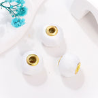 Fabric Spacer Beads 15mm Silky Large Hole 100pcs 6