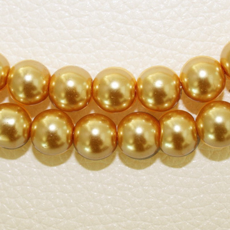 Pearl Glass Beads 10mm Imitation Smooth Lustrous Finish 20pcs 13