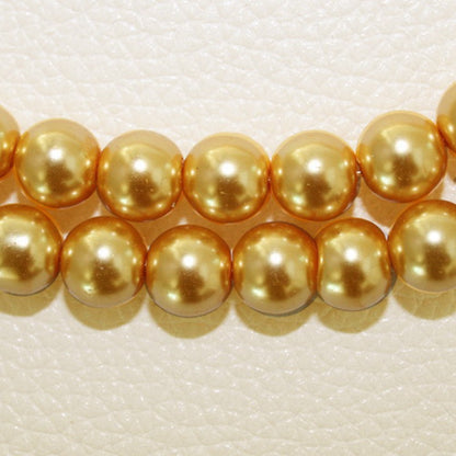 Pearl Glass Beads 10mm Imitation Smooth Lustrous Finish 20pcs 13