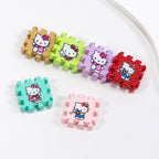 Hello KT Puzzle Acrylic Square Beads 18mm Colorful 10pcs 4