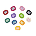 Painted Square Acrylic Beads 14mm Diamond Faceted Mixed Colors 10pcs 5