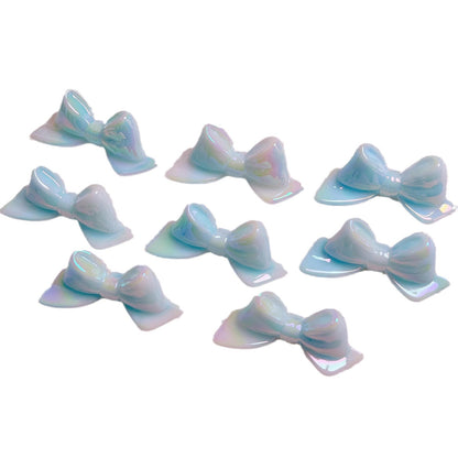 Glow In The Dark Bow Acrylic Beads 20x46mm Double Color Plating 5pcs 5