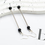 Beadable Earrings Metal Colorful Bar 7.8cm 4.4g Wholesale 2