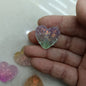 Gradient Floral Heart Acrylic Beads 25mm Pastel Colors 50pcs 9