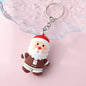 PVC Christmas Santa Claus Snowman Keychain Festive Holiday Charm 11