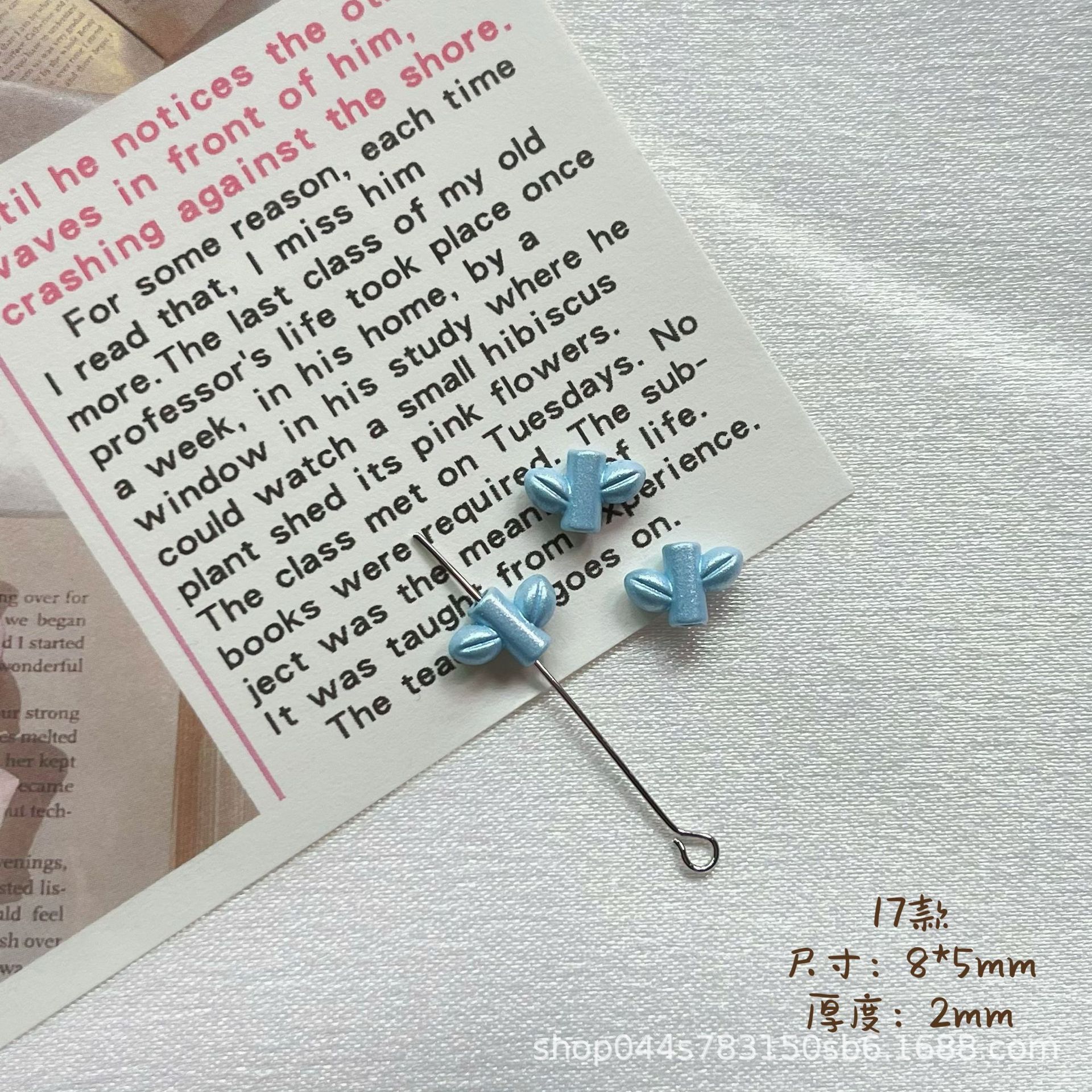 Tulip Metal Beads 3D Painted Pastel Colors 10pcs 22
