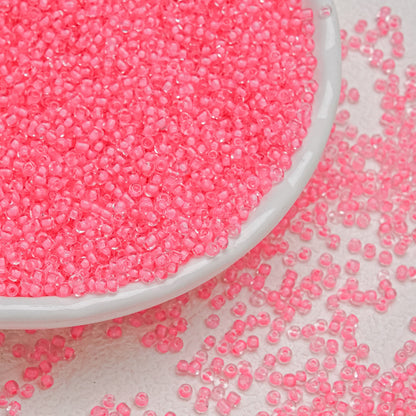Dyed Core Seed Glass Beads 3mm Translucent Mixed Colors 23