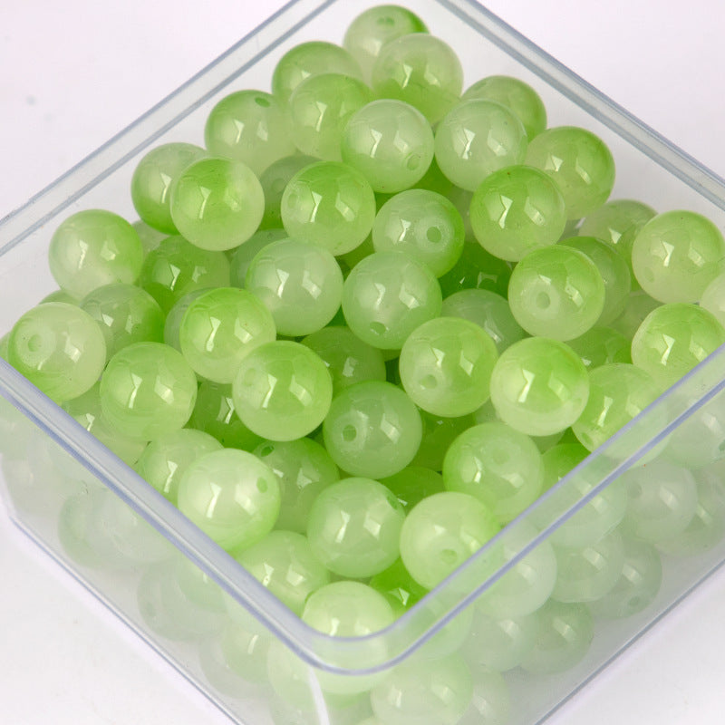 Crackle Round Glass Beads 10mm Dual Color Gradient Mix 50pcs 19