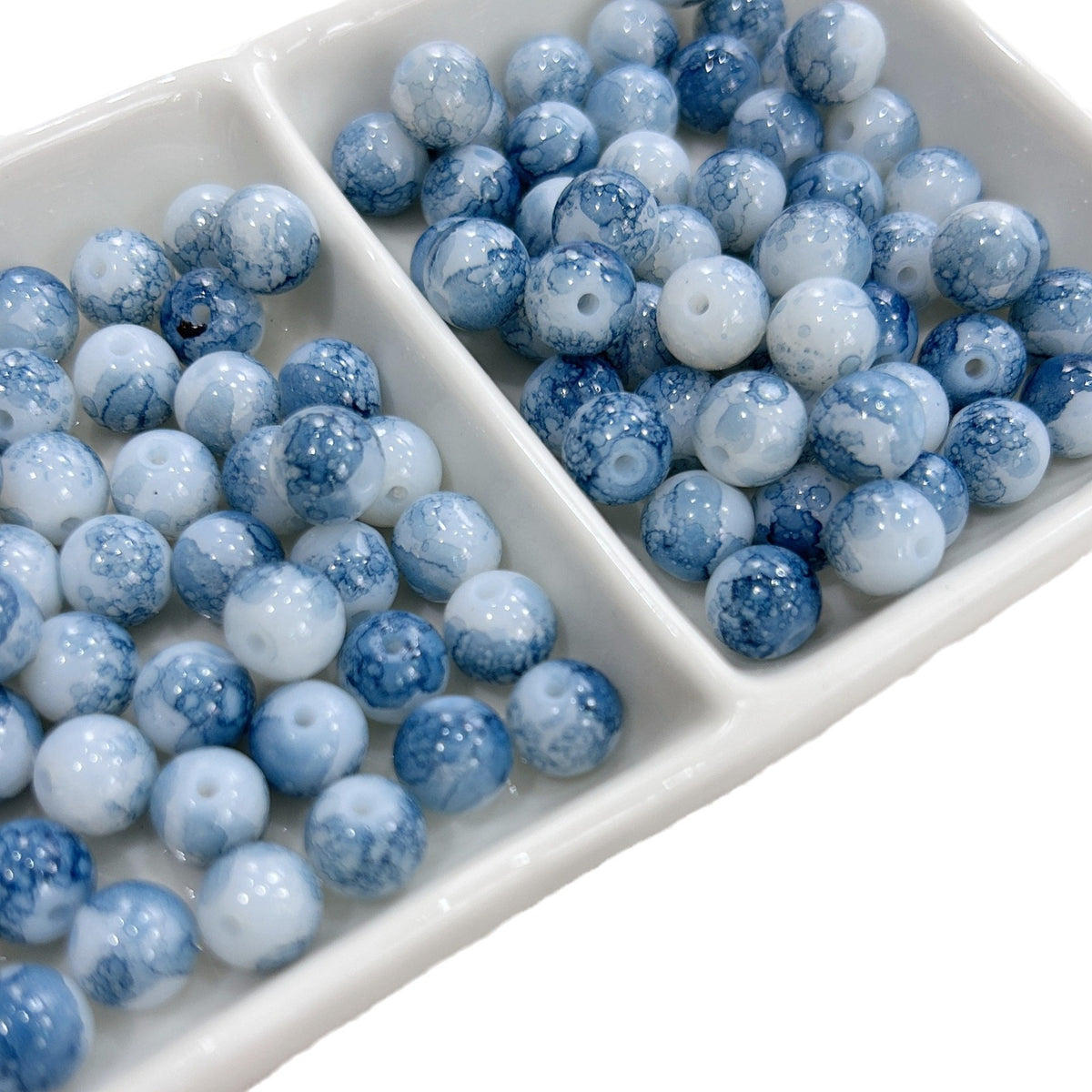 Czech Glass Beads Round 8mm Ink Painting Gradient Pastel 100pcs 5