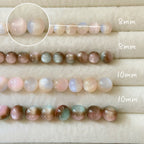 Pearlescent Gradient Resin Beads 8/10mm Pink Brown 50pcs 4