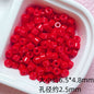 Solid Color Cylindrical Pony Beads Acrylic 6mm 50pcs 11