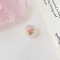 Glow Plating Round Acrylic Beads 15mm Double Color Meteorite 100pcs 5