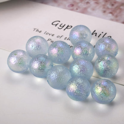 Plating Round Acrylic Beads 16mm Jelly Aurora Ice 50pcs 6