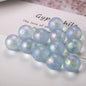 Plating Round Acrylic Beads 16mm Jelly Aurora Ice 50pcs 6