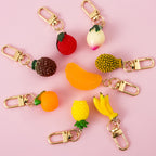 Plastic Fruit Keychain Colorful Glossy Charm Fun Summer Theme 2