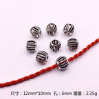 Hollow Spherical Metal Beads Large Hole Intricate Floral Cut-Out 100pcs 2