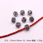 Hollow Spherical Metal Beads Large Hole Intricate Floral Cut-Out 100pcs 2