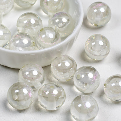 Clear Planet Halo Round Resin Beads 16mm Multicolor 10pcs 5