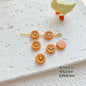 Round Metal Beads Baking Painted Smiling Chocolate Series 20pcs 30