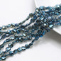 Electroplated Oblique Square Glass Beads 12mm Transparent Iridescent 20pcs 11