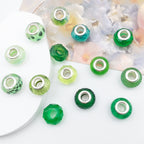 Mixed Design Resin Spacer Beads Green Tone Bulk 40pcs 2