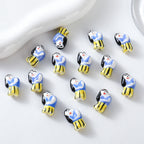 Hand Painted Animal Ceramic Beads Cute 3D Design 2pcs 5
