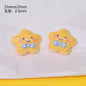 Iridescent Smiley Cloud Moon Resin Beads Personified Characters 10pcs 8