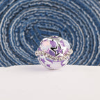 Starry Round Rhinestone Beads 18mm Acrylic Silver Star Cutout 10pcs 4