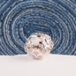 Starry Round Rhinestone Beads 18mm Acrylic Silver Star Cutout 10pcs 9
