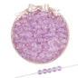Transparent Frosted Glass Beads 8mm Delicate Gold Flecks 50pcs 14