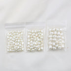 Oval Pearl Glass Beads 4x7mm 5x7mm 6x8mm Creamy Sheen Imitation 7