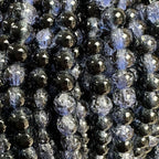 Crackle Glass Beads Round 8mm Dual Color Explosion 10 Strands 30