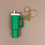 Mini Tumbler Keychain with Starfish Charm Plastic Beach Theme 2pcs 5
