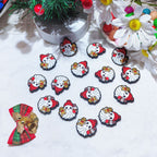 Silicone Focal Beads Halloween Ghost With Gingerbread and Hat 20pcs 4