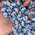 Clear Acrylic Round Beads 16mm Cartoon Figures 20pcs